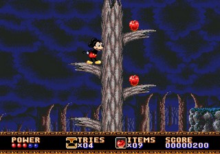 une photo d'Ã©cran de Castle of Illusion sur Sega Megadrive